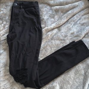 Express black skinny jeans